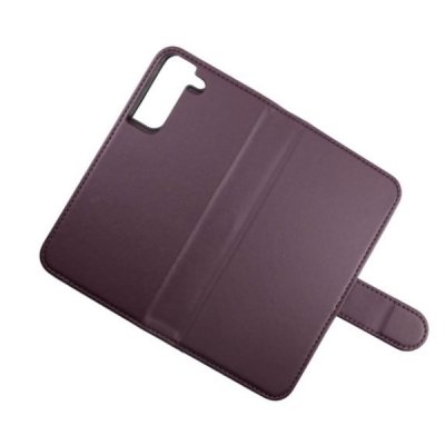 Samsung Galaxy S22 Magnet Plånboksfodral med Kortfack och Sidofack Mörklila