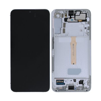 Samsung Galaxy S22 Plus Skärm med LCD Display Original Vit Cream Blå