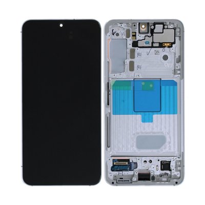 Samsung Galaxy S22 Skärm med LCD Display Original Vit Cream Blå