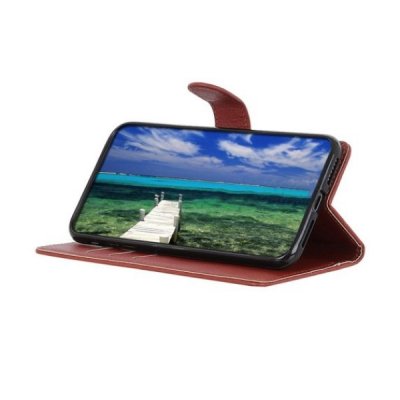 samsung galaxy s22 ultra plånboksfodral med flipstand stativ konstläder brun