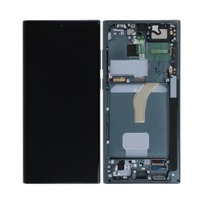 Samsung Galaxy S22 Ultra SM S908B Skärm med LCD Display Grön