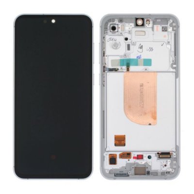 Samsung Galaxy S23 FE Display med LCD Skärm Original Vit