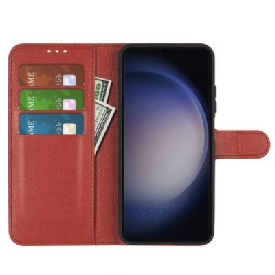 Samsung Galaxy S23 FE Plånboksfodral med Stativ Brun