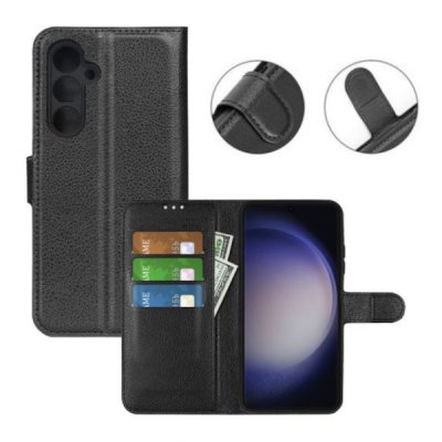Samsung Galaxy S23 FE Plånboksfodral med Stativ Svart