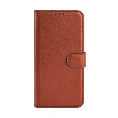 samsung galaxy s23 plånboksfodral flipstand wallet case med stativ kortfack och sidofack brun