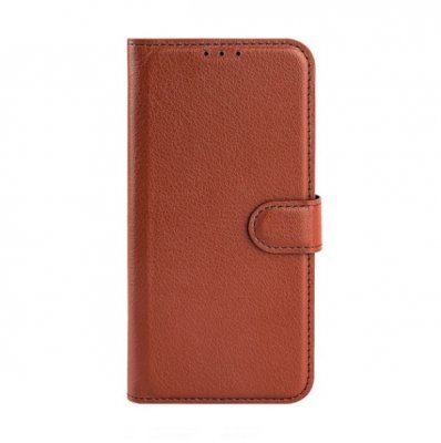 samsung galaxy s23 ultra plånboksfodral flipstand wallet case med stativ kortfack och sidofack brun