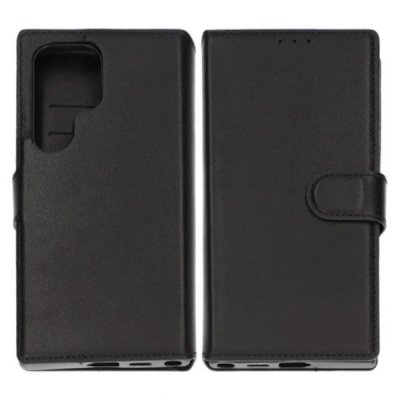Samsung Galaxy S24 Ultra Plånboksfodral Läder Rvelon Svart