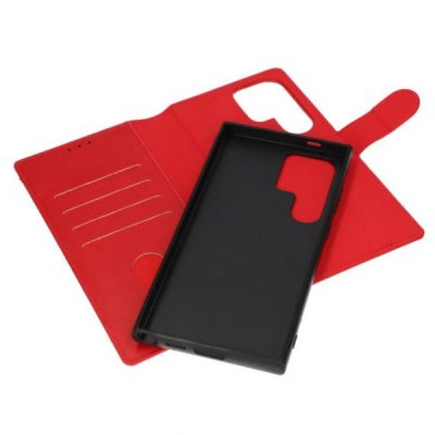 Samsung Galaxy S24 Ultra Plånboksfodral Magnet Rvelon Röd