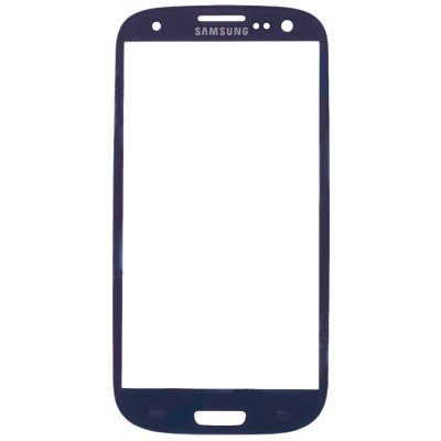 samsung galaxy s3 sm-i9300 blå glas fram sida framsida blue glass