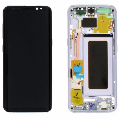 samsung galaxy s8 gh97-20457c sm-g950f lcd skärm display orchid gray grå violett reservdel