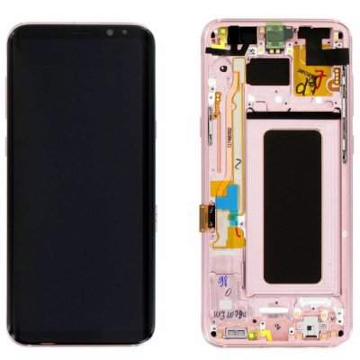 samsung galaxy s8 plus rosa lcd skärm display reservdel original gh97-20470e