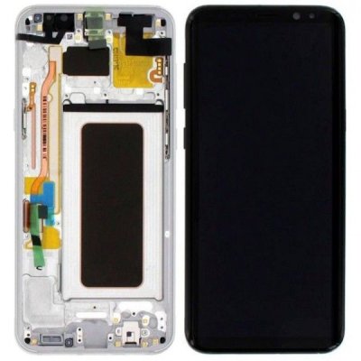 samsung galaxy s8 plus sm-g955 skärm display original silver