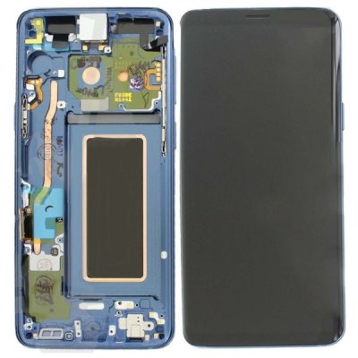 samsung galaxy s9 display sm-g960f blå reservdel