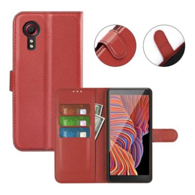 Samsung Galaxy XCover 7 Plånboksfodral med Stativ Brun