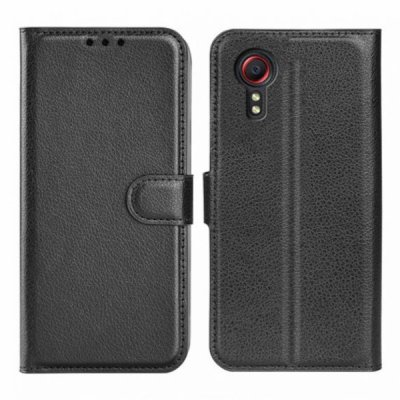 Samsung Galaxy XCover 7 Plånboksfodral med Stativ Svart