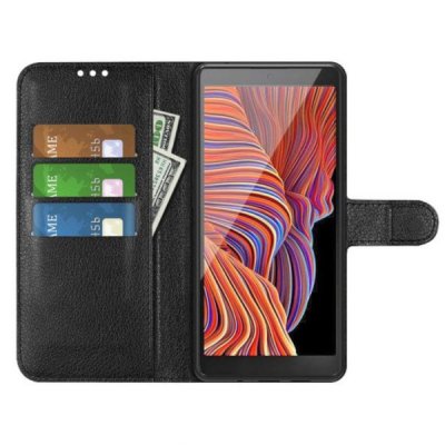 Samsung Galaxy XCover 7 Plånboksfodral med Stativ Svart