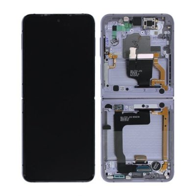 Samsung Galaxy Z Flip4 SM F721B Komplett Display med Ram Original Lila