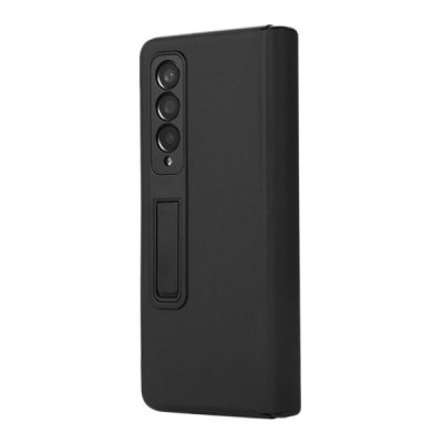 Samsung Galaxy Z Fold3 Vikbart Läderfodral Svart