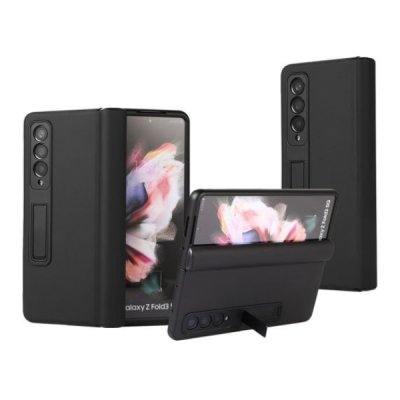 Samsung Galaxy Z Fold3 Vikbart Läderfodral Svart