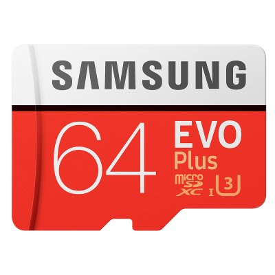 Samsung EVO Plus microSDXC 100MB/s med SD‑adapter - 64GB