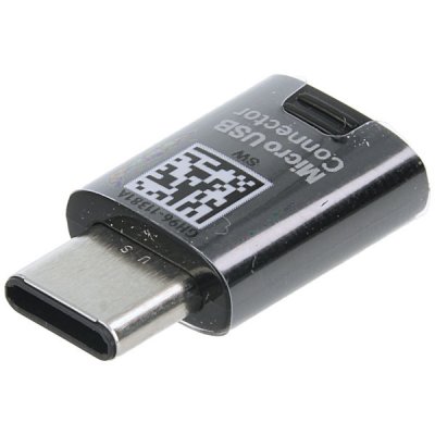 Samsung Original Micro-USB till USB-C Adapter Svart GH96-11381A
