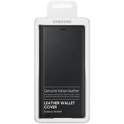 Samsung Galaxy Note 9 Leather View Cover - Svart