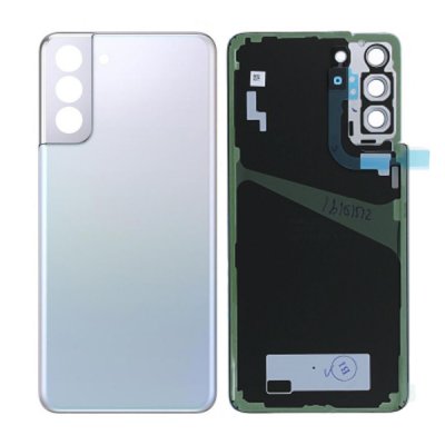 Samsung Galaxy S21 Plus 5G SM G996B Baksida Original OEM med Bakkameraglas och Adhesive tejp Silver
