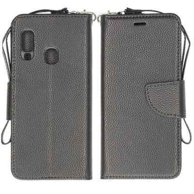 Samsung Galaxy A40 Plånboksfodral med Stativ Svart