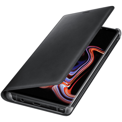 Samsung Galaxy Note 9 Leather View Cover - Svart