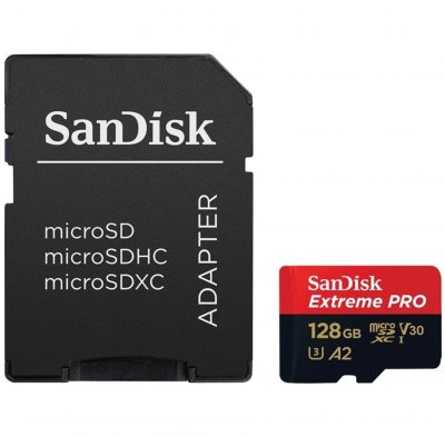Sandisk Extreme Pro 128GB MicroSDXC V30 U3 4K 170 MB/s