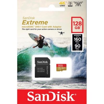 Sandisk Extreme microSDXC 128GB 4K SDSQXA1-128G-GN6AA