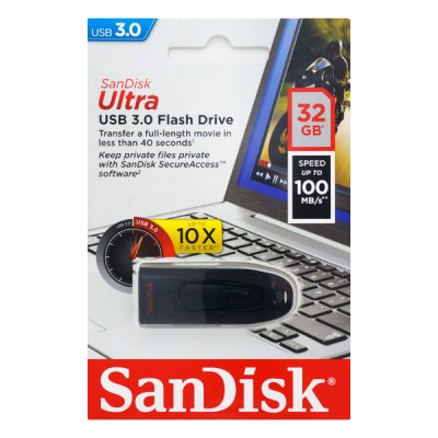 SanDisk Ultra, USB 3.0-minne, 32GB