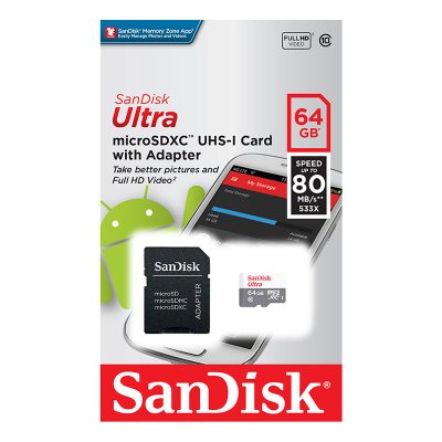 SanDisk Ultra microSDXC Class 10 UHS-I 80MB/s 64GB