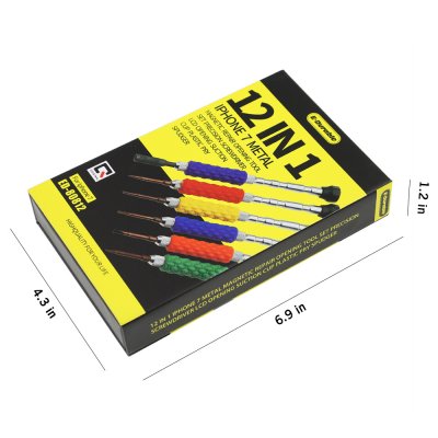 Smartphone Reparationssats, 12 st, Precision CRV, Gul