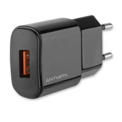 Snabb Väggladdare 18W med ComboCord Kabel - Svart