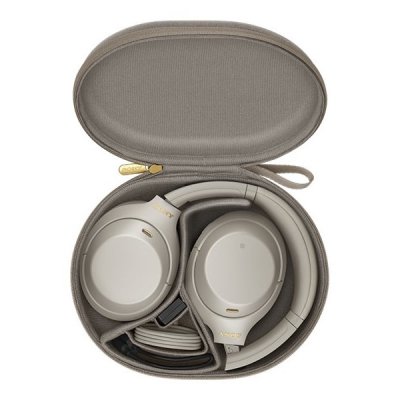 sony wh-1000xm4 hörlurar med mikrofon wireless kabelansluten nfc aktiv brusradering silver