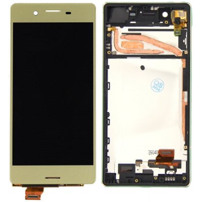 sony xperia x original reserv skärm display lcd guld