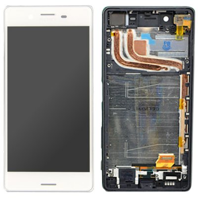 sony xperia x original reserv skärm display lcd vit white