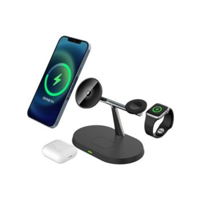 Trådlös Smart 3-i-1 Laddstation med USB-C