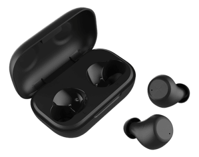 STREETZ Trådlösa in-ear hörlurar med laddningetui, BT 5, TWS, svart