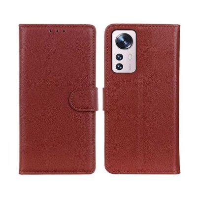 Xiaomi 12 Pro Plånboksfodral med Stativ Brun