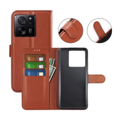 Xiaomi 13 Xiaomi 13T Pro Plånboksfodral med Stativ Brun
