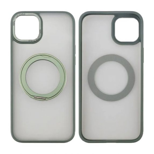 iPhone 15 Skal med MagSafe Stativ RV - Grön