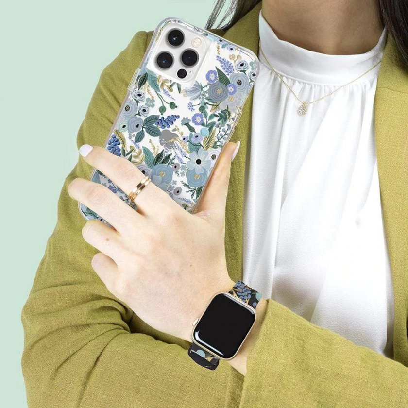 Rifle Paper Co. iPhone 13 Pro Max Skal Garden Party Blue Teknikhouse.se